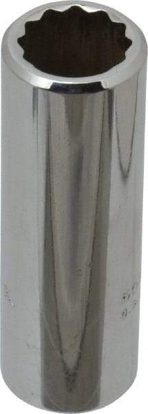 Proto - 3/8" Drive, Deep Hand Socket - 12 Points, 7/8" OAL, Chrome Finish - Apex Tool & Supply