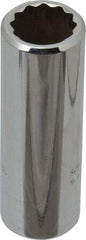 Proto - 3/8" Drive, Deep Hand Socket - 12 Points, 7/8" OAL, Chrome Finish - Apex Tool & Supply