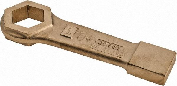 Ampco - 1-11/16" 6 Point Striking Box Wrench - Single End, 9-7/8" OAL, Aluminum Bronze - Apex Tool & Supply