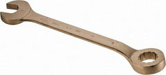 Ampco - 2" 12 Point Offset Combination Wrench - 15° Offset Angle, 22-3/4" OAL, Aluminum Bronze, Plain Finish - Apex Tool & Supply