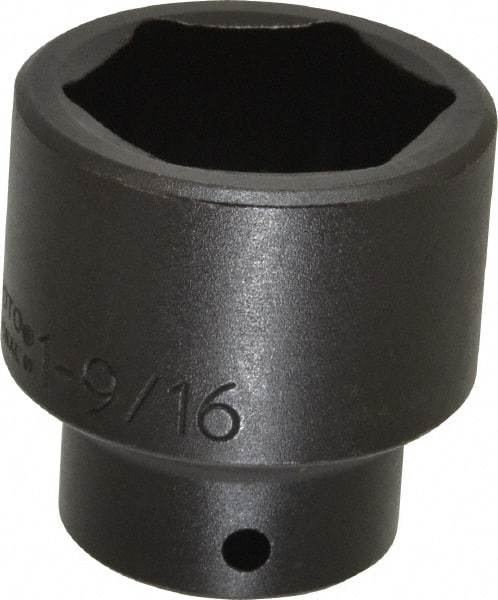 Proto - 1/2" Drive 1-9/16" Standard Impact Socket - 6 Points, 2-1/4" OAL - Apex Tool & Supply