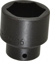 Proto - 1/2" Drive 1-9/16" Standard Impact Socket - 6 Points, 2-1/4" OAL - Apex Tool & Supply