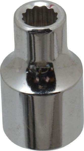 Proto - 1/2" Drive, Standard Hand Socket - 12 Points, 1-1/2" OAL, Alloy Steel, Chrome Finish - Apex Tool & Supply