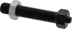 Jergens - 5/8-11 Thread, 7/8" Size, 3-27/32" Long, Black Oxide Coated, Low Carbon Steel Clamp Rest - 2-15/16" Thread Length, 11/32" Pin Diam x 3/16" Pin Height, 1/2" Nut Height - Apex Tool & Supply