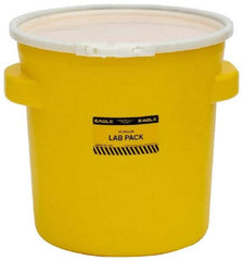 Eagle - 20 Gallon Capacity, Plastic Lever Lock, Yellow Lab Pack - 5 Gallon Container, Polyethylene, 88 Lb. Capacity, UN 1H2/X40/S Listing - Apex Tool & Supply