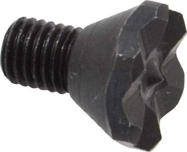 Jergens - Pointed Tooth, 1/4-28, 0.46" Shank Length, 1/4" Thread Length, Black Oxide Finish, Hex Head, Adjustable Positioning Gripper - 1/2" Hex, 1/8" Head Height - Apex Tool & Supply