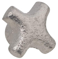 Jergens - 1-1/2" Head Diam, 4 Point Spoked Knob - 5/16-18 Hole, Cast Iron - Apex Tool & Supply