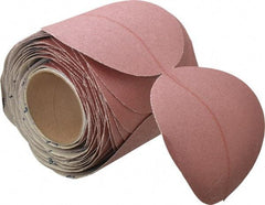 Norton - 6" Diam, 80 Grit Ceramic Adhesive PSA Disc - Coarse Grade, Maroon, F Weighted Backing, Flexible - Apex Tool & Supply