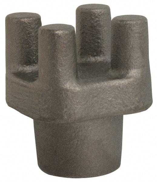 Jergens - 3-1/2" Diam, 2-3/8" High, 1/2" Thread, Tapped Bar Knob - 2-3/8" Projection, 2-1/8" Hub Diam, ASTM 32510 Malleable - Apex Tool & Supply