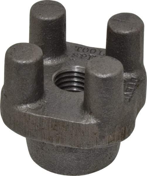 Jergens - 2-1/2" Diam, 2-3/8" High, 9/16" Thread, Tapped Bar Knob - 1-3/4" Projection, 1-1/2" Hub Diam, ASTM 32510 Malleable - Apex Tool & Supply