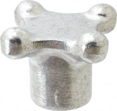 Jergens - 3" Head Diam, 4 Point Lobed Knob - Aluminum - Apex Tool & Supply
