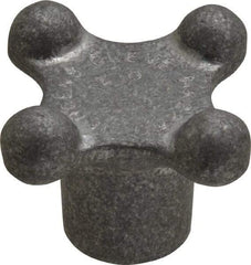Jergens - 2-1/8" Head Diam, 4 Point Lobed Knob - 1/2-13 Hole, Aluminum - Apex Tool & Supply