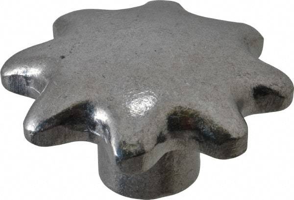 Jergens - 3-1/2" Head Diam, 6 Point Lobed (Palm-Grip) Knob - Aluminum - Apex Tool & Supply