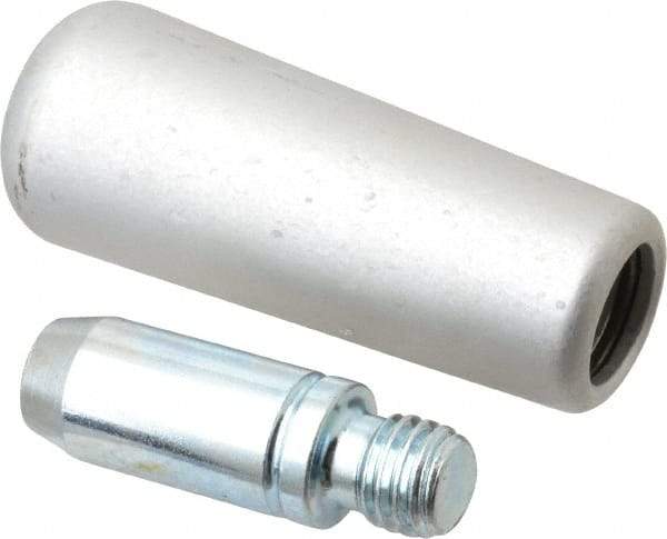 Jergens - 1/2-13 Threaded Stem, Revolving Handwheel & Machine Handle - Aluminum Cylindrical Handle, 1/2" Long Carbon Steel Stem, 2-7/8" Handle Length - Apex Tool & Supply