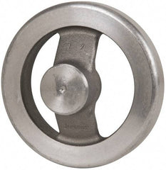 Jergens - 4", 2 Spoke Offset Handwheel - 1-3/16" Hub, Aluminum Alloy, Plain Finish - Apex Tool & Supply