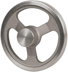 Jergens - 6", 3 Spoke Offset Handwheel - 1-1/2" Hub, Aluminum Alloy, Plain Finish - Apex Tool & Supply