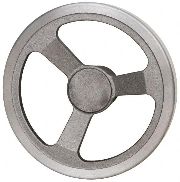 Jergens - 8", 3 Spoke Offset Handwheel - 2" Hub, Aluminum Alloy, Plain Finish - Apex Tool & Supply