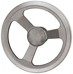 Jergens - 8", 3 Spoke Offset Handwheel - 2" Hub, Aluminum Alloy, Plain Finish - Apex Tool & Supply