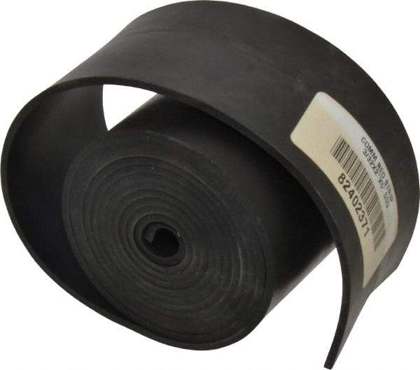 Made in USA - 3/32" Thick x 2" Wide x 60" Long, Neoprene Rubber Strip - Stock Length, 50 Shore A Durometer, 1,000 to 1,200 psi Tensile Strength, -40 to 212°F, Black - Apex Tool & Supply