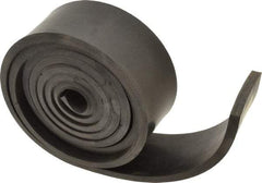 Made in USA - 1/4" Thick x 2" Wide x 60" Long, Buna-N Rubber Strip - Stock Length, 50 Shore A Durometer, 800 to 1,000 psi Tensile Strength, -20 to 170°F, Black - Apex Tool & Supply