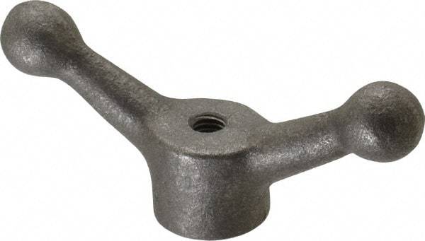 Jergens - 2 Offset Arms, 3/8-16" Hole, Tapped Speed Handle - 1-1/2" High, 1-1/8" Hub Diam - Apex Tool & Supply