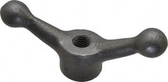 Jergens - 2 Offset Arms, 1/2-13" Hole, Tapped Speed Handle - 1-1/2" High, 1-1/8" Hub Diam - Apex Tool & Supply