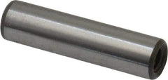 Jergens - 1/4" Diam x 1" Pin Length C-1215 Alloy Steel Pull Out Dowel Pin - C 47-58 & C 60-64 (Surface) Hardness, 1 Beveled & 1 Threaded End - Apex Tool & Supply