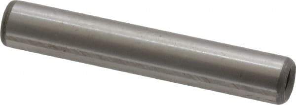 Jergens - 1/4" Diam x 1-1/2" Pin Length C-1215 Alloy Steel Pull Out Dowel Pin - C 47-58 & C 60-64 (Surface) Hardness, 1 Beveled & 1 Threaded End - Apex Tool & Supply