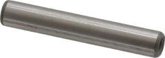 Jergens - 1/4" Diam x 1-1/2" Pin Length C-1215 Alloy Steel Pull Out Dowel Pin - C 47-58 & C 60-64 (Surface) Hardness, 1 Beveled & 1 Threaded End - Apex Tool & Supply