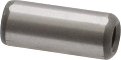 Jergens - 5/16" Diam x 3/4" Pin Length C-1215 Alloy Steel Pull Out Dowel Pin - C 47-58 & C 60-64 (Surface) Hardness, 1 Beveled & 1 Threaded End - Apex Tool & Supply
