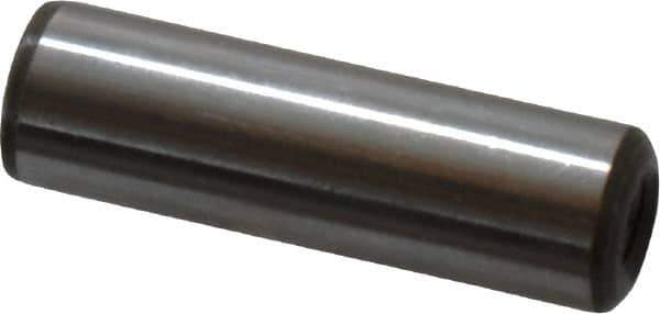 Jergens - 3/8" Diam x 1-1/4" Pin Length C-1215 Alloy Steel Pull Out Dowel Pin - C 47-58 & C 60-64 (Surface) Hardness, 1 Beveled & 1 Threaded End - Apex Tool & Supply