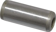 Jergens - 1/2" Diam x 1-1/4" Pin Length C-1215 Alloy Steel Pull Out Dowel Pin - C 47-58 & C 60-64 (Surface) Hardness, 1 Beveled & 1 Threaded End - Apex Tool & Supply