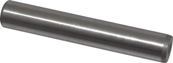 Jergens - 1/2" Diam x 3" Pin Length C-1215 Alloy Steel Pull Out Dowel Pin - C 47-58 & C 60-64 (Surface) Hardness, 1 Beveled & 1 Threaded End - Apex Tool & Supply