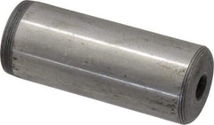 Jergens - 1" Diam x 2-1/2" Pin Length C-1215 Alloy Steel Pull Out Dowel Pin - C 47-58 & C 60-64 (Surface) Hardness, 1 Beveled & 1 Threaded End - Apex Tool & Supply
