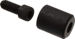 Jergens - 1/4-20 Thread, 5/8" OD, 3/4" High, Jig Foot - Black Oxide Finish, Low Carbon Steel, Case Hardened, 75-77 R30N Heat Treatment - Apex Tool & Supply