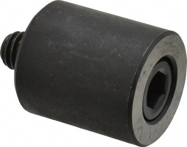 Jergens - 5/16-18 Thread, 7/8" OD, 1" High, Jig Foot - Black Oxide Finish, Low Carbon Steel, Case Hardened, 75-77 R30N Heat Treatment - Apex Tool & Supply
