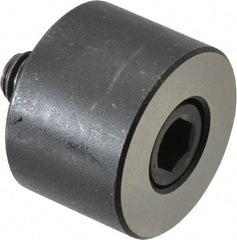 Jergens - 3/8-16 Thread, 1-1/4" OD, 7/8" High, Jig Foot - Black Oxide Finish, Low Carbon Steel, Case Hardened, 75-77 R30N Heat Treatment - Apex Tool & Supply