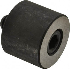Jergens - 3/8-16 Thread, 1-1/4" OD, 1" High, Jig Foot - Black Oxide Finish, Low Carbon Steel, Case Hardened, 75-77 R30N Heat Treatment - Apex Tool & Supply