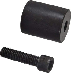 Jergens - 3/8-16 Thread, 1-1/4" OD, 1-1/2" High, Jig Foot - Black Oxide Finish, Low Carbon Steel, Case Hardened, 75-77 R30N Heat Treatment - Apex Tool & Supply