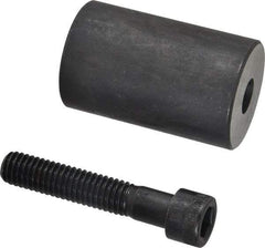 Jergens - 3/8-16 Thread, 1-1/4" OD, 2" High, Jig Foot - Black Oxide Finish, Low Carbon Steel, Case Hardened, 75-77 R30N Heat Treatment - Apex Tool & Supply