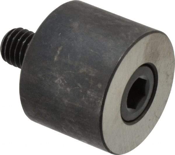 Jergens - 1/2-13 Thread, 1-5/8" OD, 1-1/4" High, Jig Foot - Black Oxide Finish, Low Carbon Steel, Case Hardened, 75-77 R30N Heat Treatment - Apex Tool & Supply