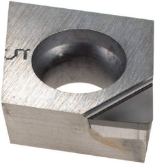 Iscar - CCMT3-1 Grade ID5 Polycrystalline Diamond (PCD) Turning Insert - Uncoated, 80° Diamond, 3/8" Inscr Circle, 5/32" Thick, 1/64" Corner Radius - Apex Tool & Supply
