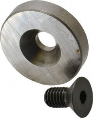 Jergens - 3/8-16 Thread, 1-5/8" OD, 3/8" High, Flat Foot - Low Carbon Steel, Case Hardened, 75-77 R30N Heat Treatment - Apex Tool & Supply