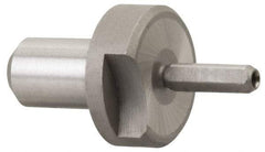 Gibraltar - 0.3584" Nose Diam, 1/2" Nose Length, 7/8" Collar Diam, Slip Fit Diamond Straight Locating Pin - Low Carbon Steel, 1/2" Tail Diam, 1-1/2" OAL, Relieved, +0.0000" Tolerance - Apex Tool & Supply