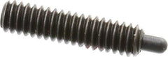 Jergens - 1/4-20, 1" Thread Length, 3/16" Plunger Projection, Steel Threaded Spring Plunger - 0.119" Max Plunger Diam, 1" Plunger Length, 3 Lb Init End Force, 13 Lb Final End Force, 1/8" Hex - Apex Tool & Supply