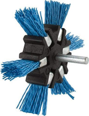 Value Collection - 4" OD, 1/4" Shank Diam, Nylon Wheel Brush - 1/2" Face Width - Apex Tool & Supply
