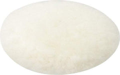 3M - 3" Diam Lambswool Bonnet Pad - 25/32" Pile, Hook & Loop Attachment - Apex Tool & Supply