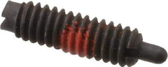 Jergens - 8-32, 1/2" Thread Length, 3/32" Plunger Projection, Steel Threaded Spring Plunger - 0.07" Max Plunger Diam, 1/2" Plunger Length, 0.5 Lb Init End Force, 4 Lb Final End Force - Apex Tool & Supply