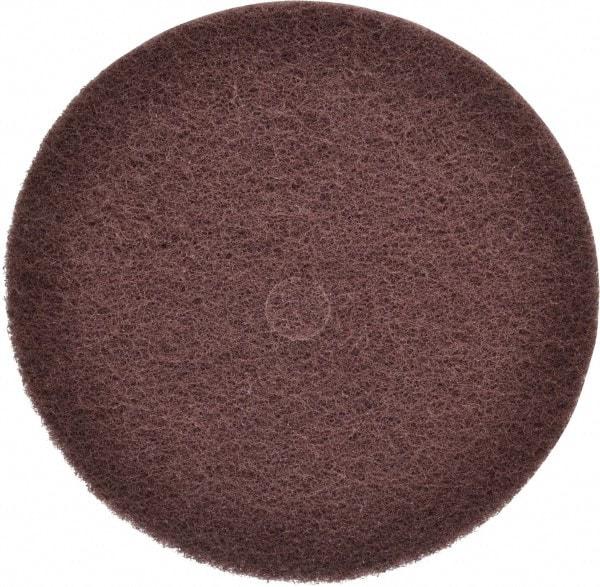 3M - 12" Medium Grade Aluminum Oxide Deburring Disc - 1-1/4" Center Hole, Arbor Connection, Maroon, 1,900 Max RPM - Apex Tool & Supply
