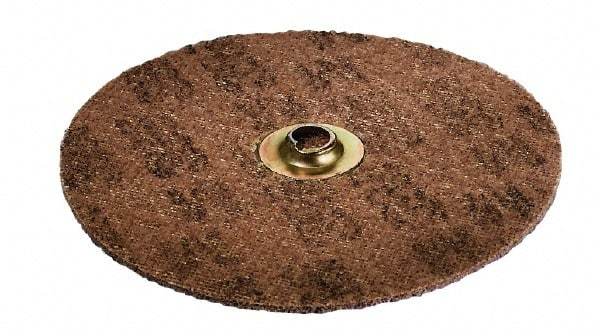 3M - 7" Coarse Grade Deburring Disc - Quick Change Connection, Brown/Blue, 7,000 Max RPM - Apex Tool & Supply